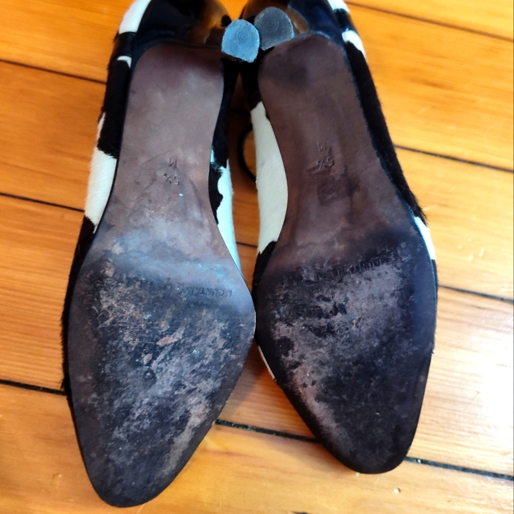 Donald J Pliner Couture pony hair heels with ankle strap - Picture 6 of 7
